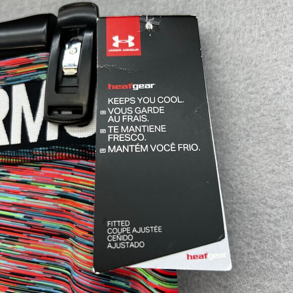 Under Armour Girl's Leggings XL Multi-Color Heather Cropped Capri Heat Gear - Picture 2 of 12